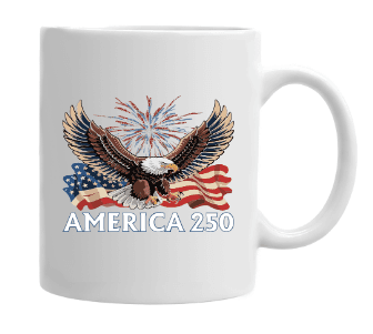 America 250 Fireworks Eagle Ceramic Mug image