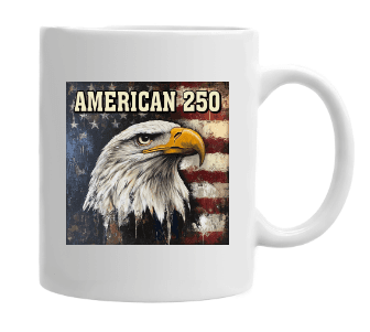 American 250 Painted Eagle Ceramic Mug image