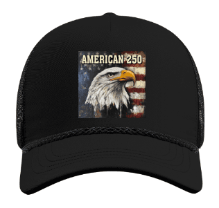 American 250 Painted Eagle Black Cap image
