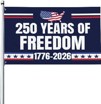 FLAG138 3'x5' 250 YEARS OF FREEDOM Flag image
