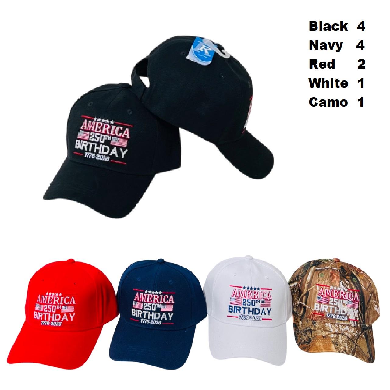 HT2179 America 250th Birthday Hat 1776-2026 Unit:1dz image