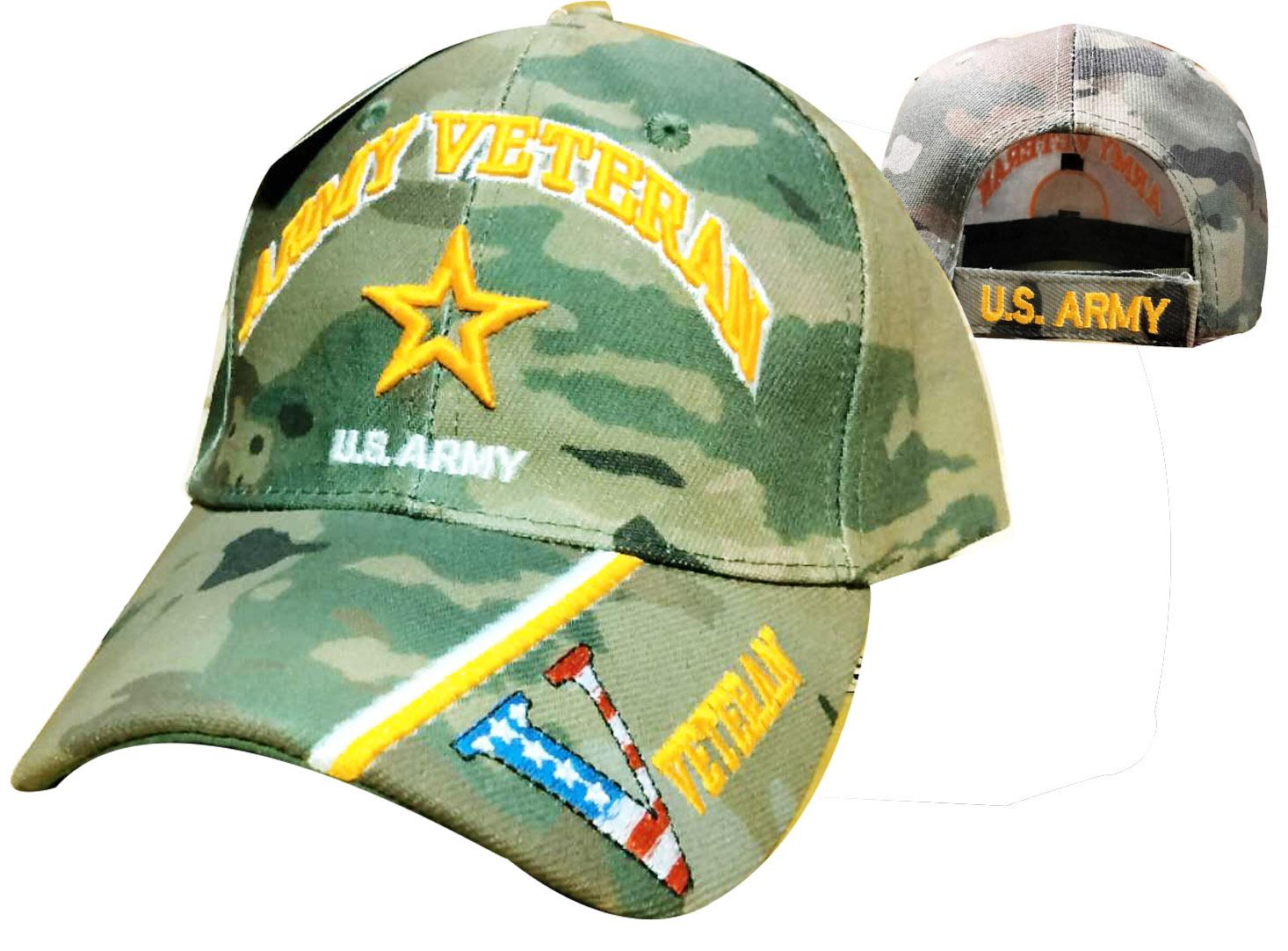 CAP591KC Army Star Veteran V on Bill Cap Camo image