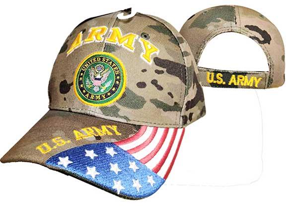 CAP601GC** Army Emb Flag Cap Camo image