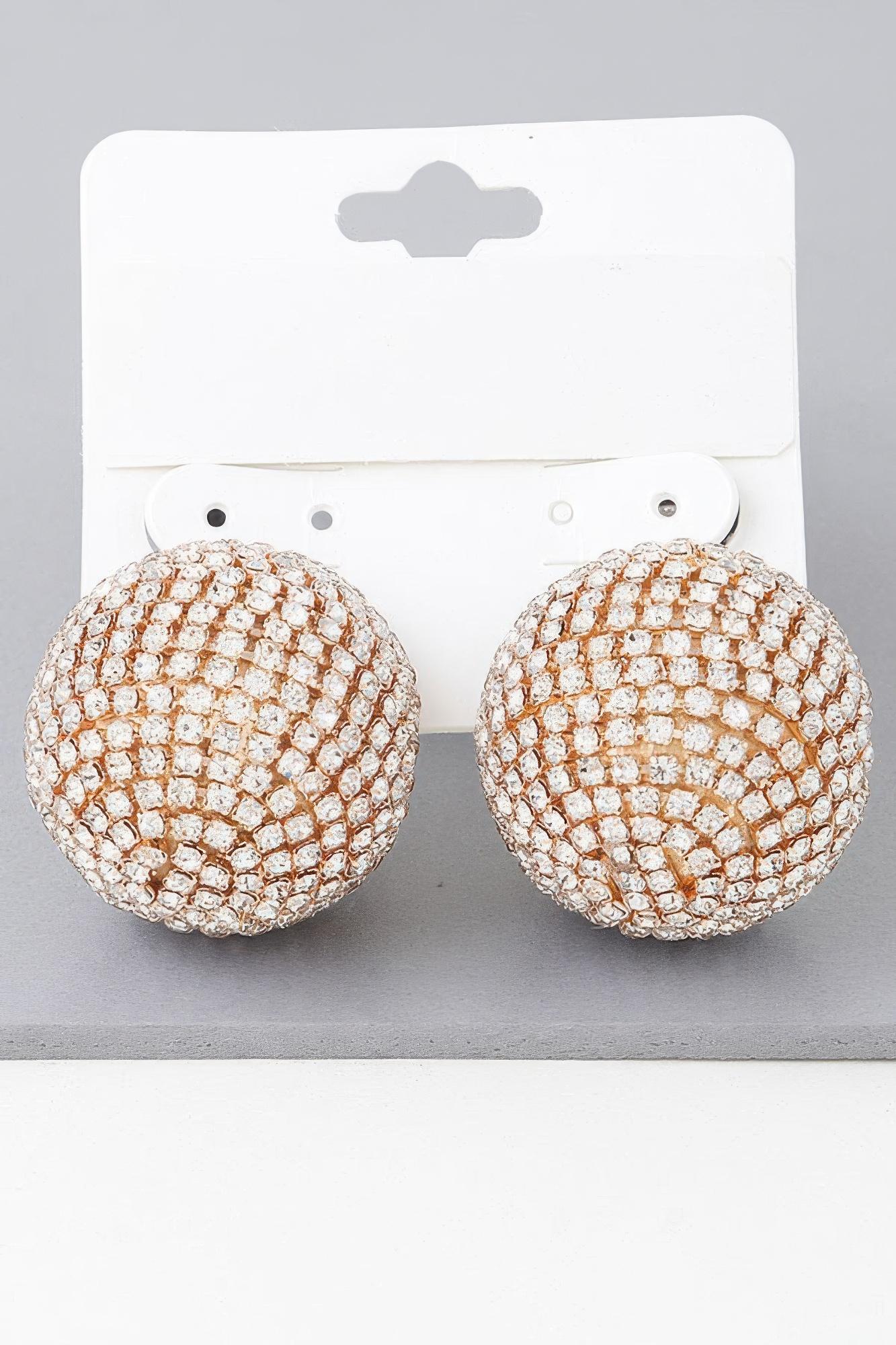 Bejeweled rhinestone disco earrings image