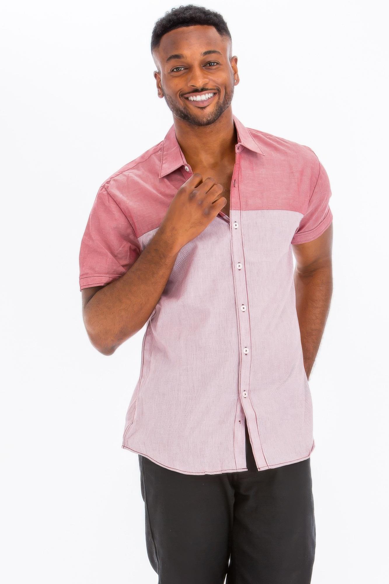 2 tone short sleeves shirts image