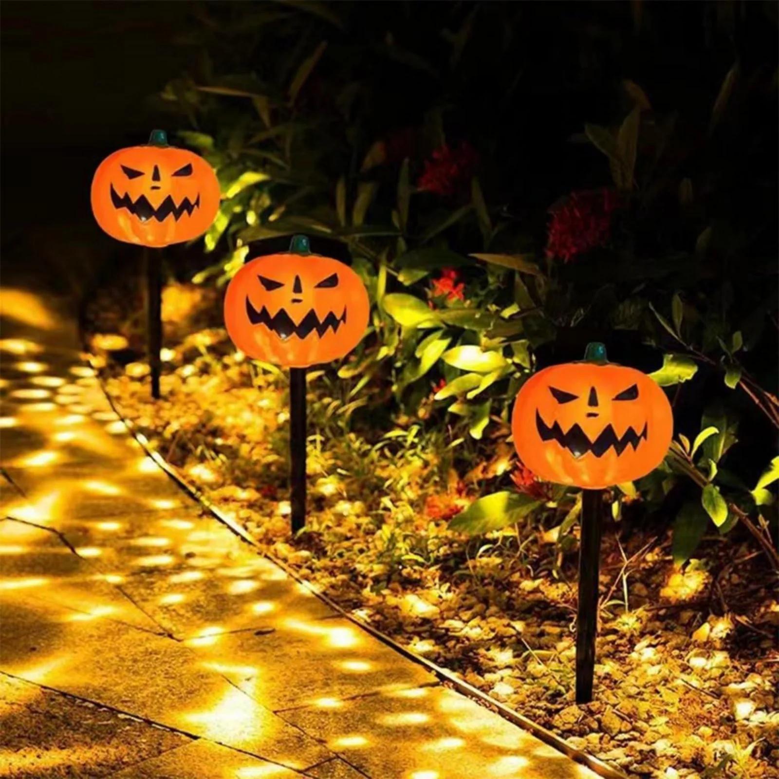 5 Pack Solar Pumpkin Pathway Lights for Halloween - Item #7677 image