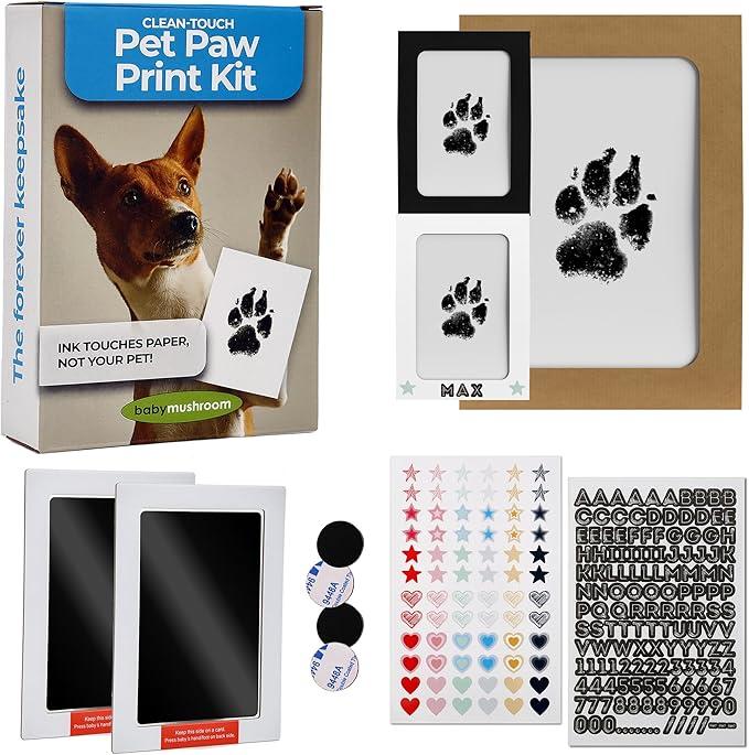 Small Inkless Pet Paw Print Kit | Clean-Touch Ink Pads for Dogs | With Frames + Accessories - item #8396 image
