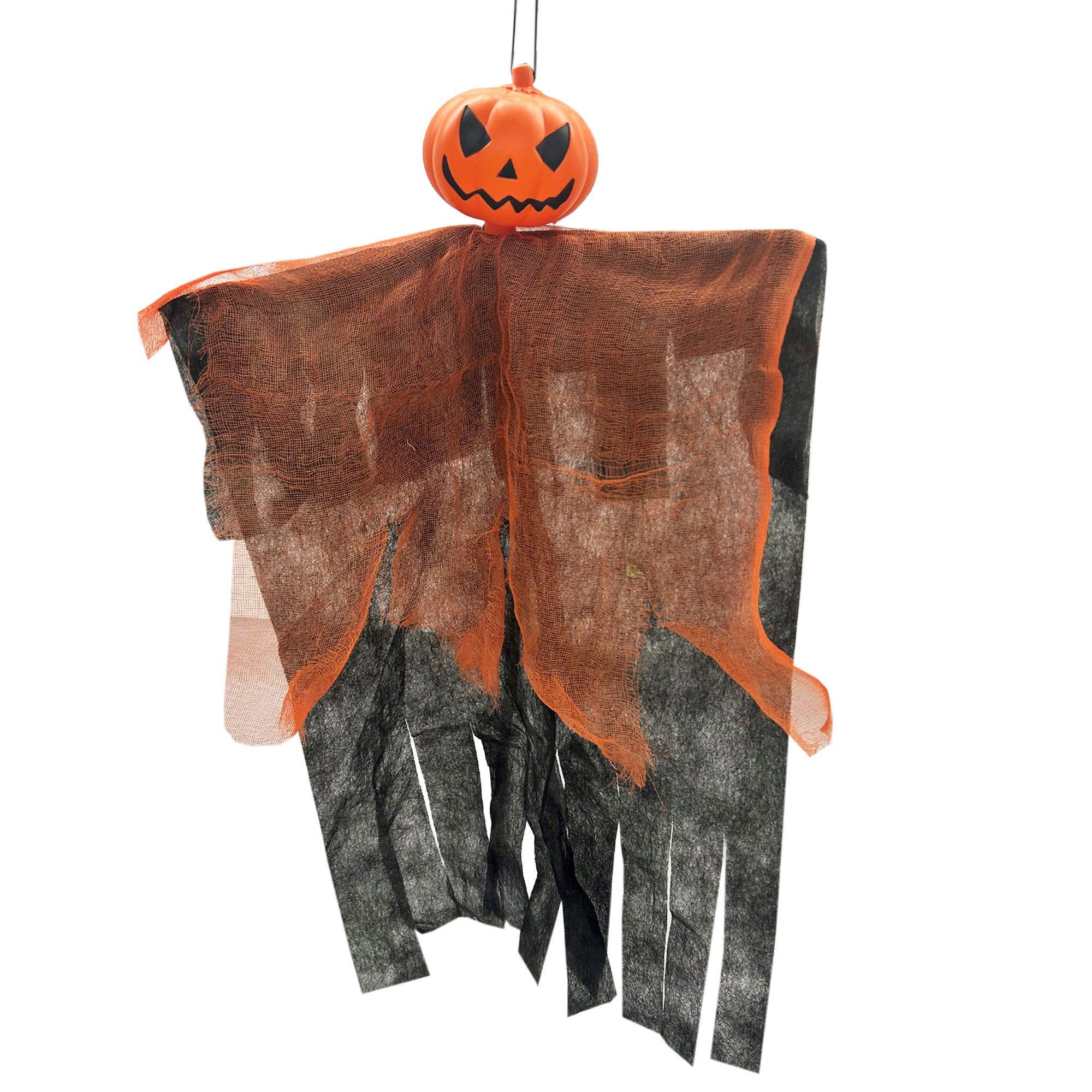 24" x 16" Hanging Halloween Pumpkin Ghost Decoration image