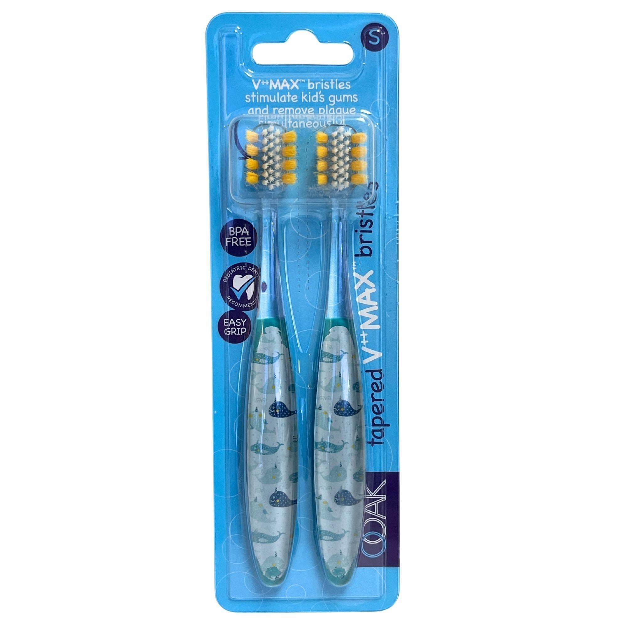Two Pack V Max Kids Toothbrushes with Narwhal Design image