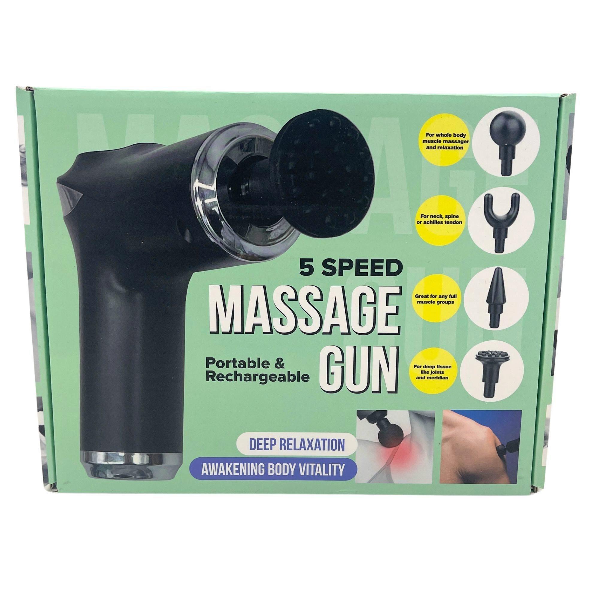 Rechargeable Mini Massaging Gun with 4 Interchangeable Heads image