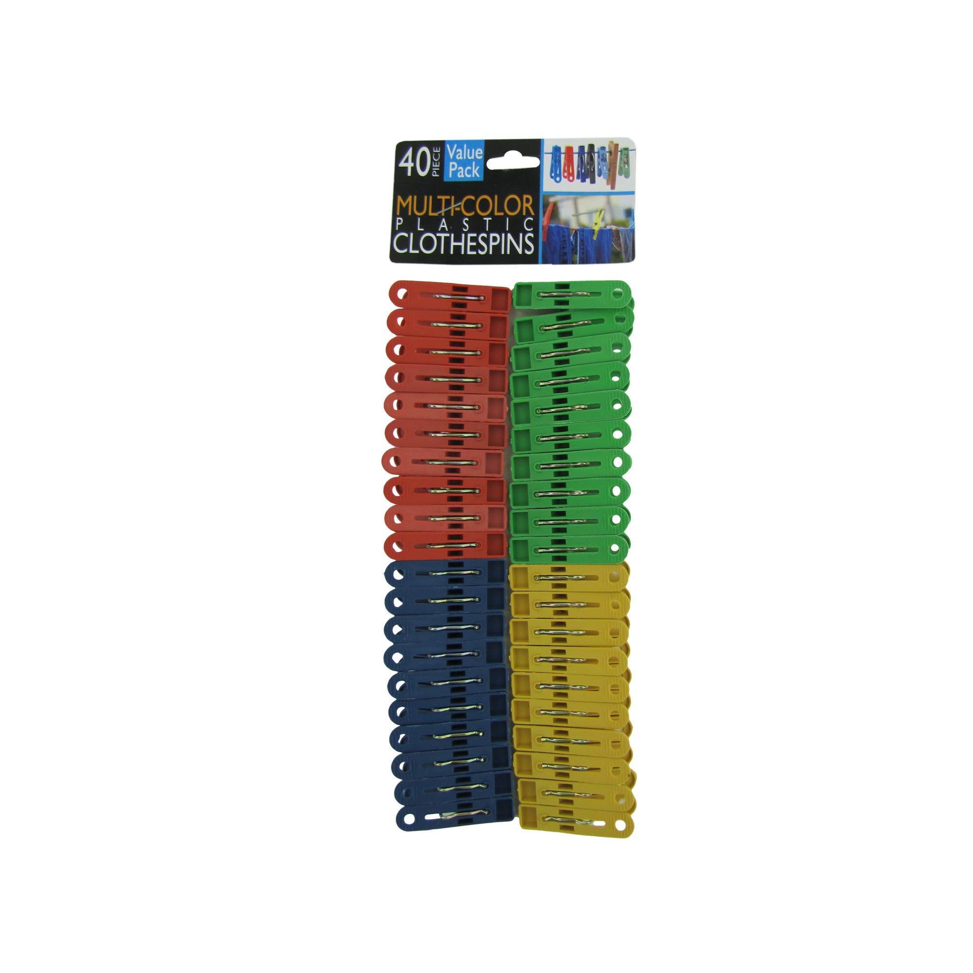 Multi-Colored Plastic Clothespins image