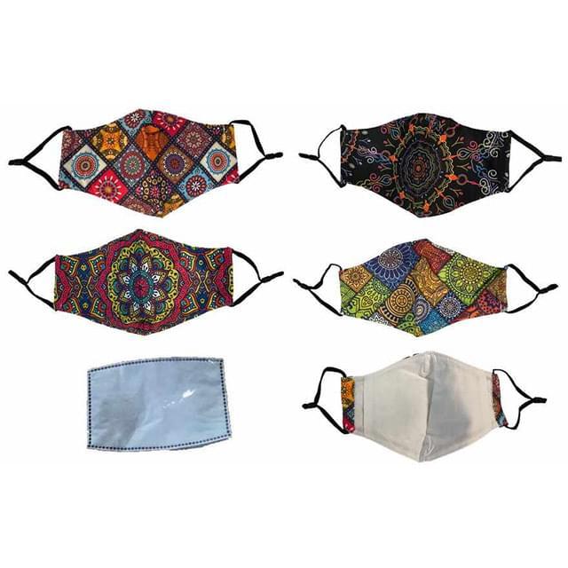 Floral Pattern Face Masks With Filter image