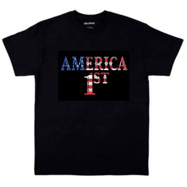 "America 1st" Patriotic T-Shirts - Black XXL image