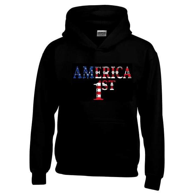 "America 1st" Hoodies - Black M/L/XL image
