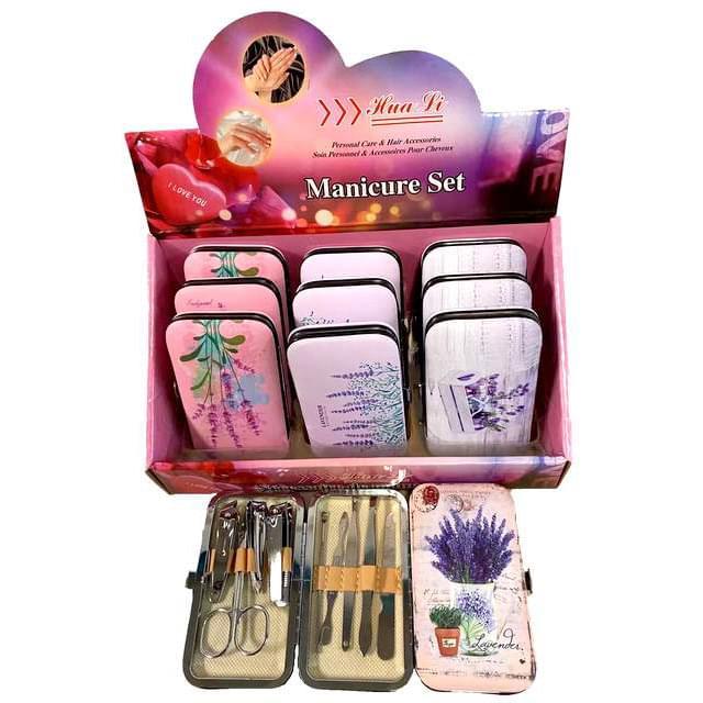 9 Pc Lavender Manicure Set - Assorted image