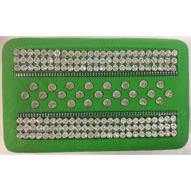 Rhinestone Fashion Wallet - Green image