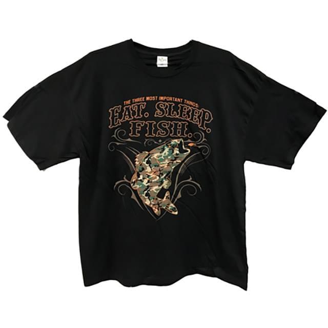 "Eat Sleep Fish" T-Shirts - Black M/L/XL/XXL image