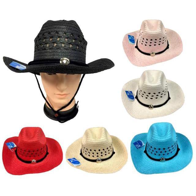 Girl's Cowboy Hats With Medallion - Assorted Colors image