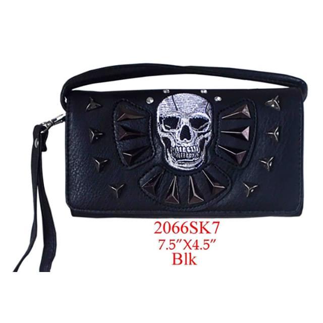 Metal Skull & Studs Wallet image