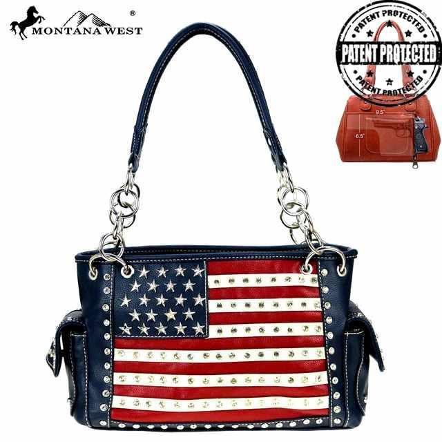 Montana West American Pride Concealed Handgun Collection Satchel Navy image