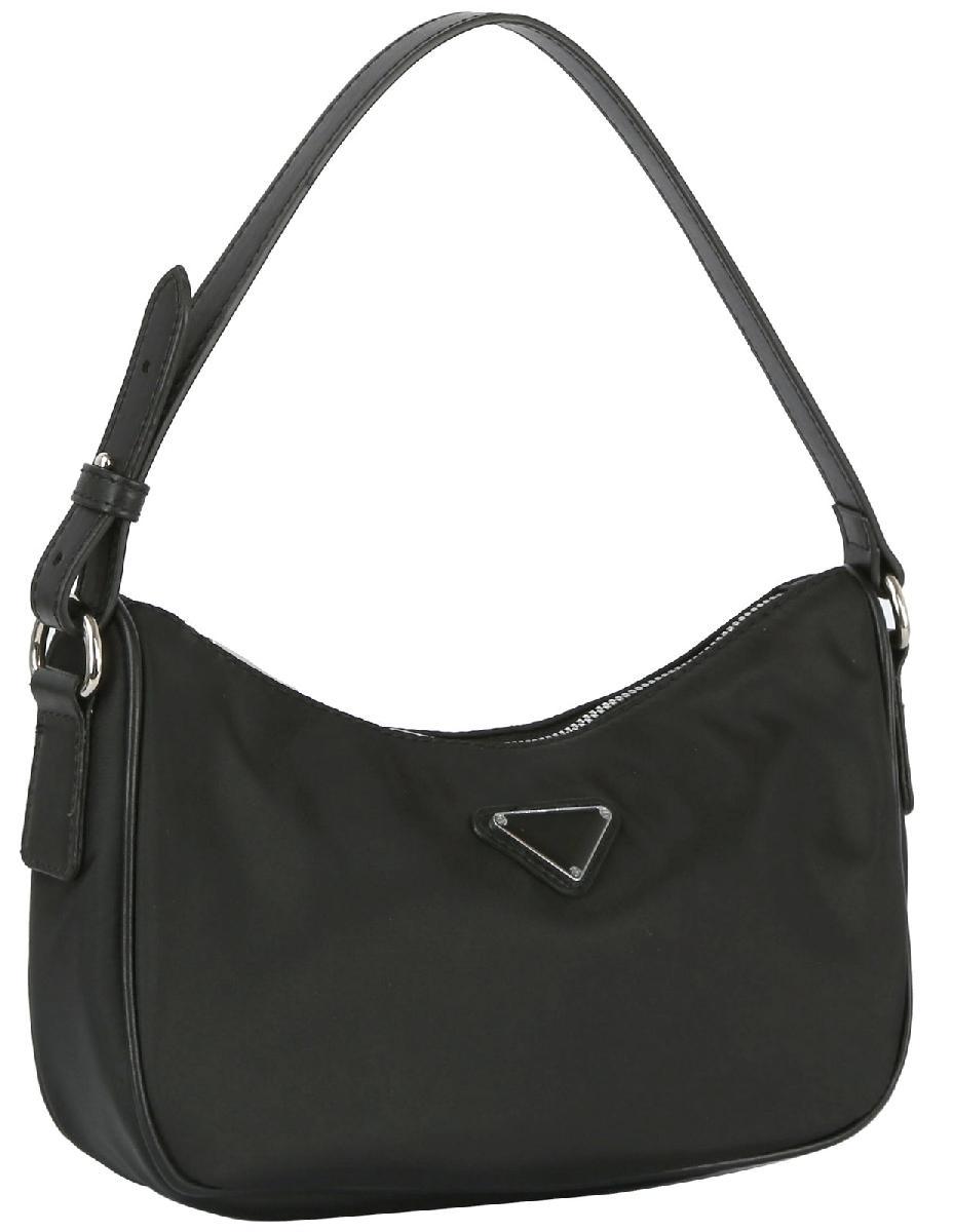 Wholesale Fasion Hobo Tessuto Mini with Detachable Strap - Black image