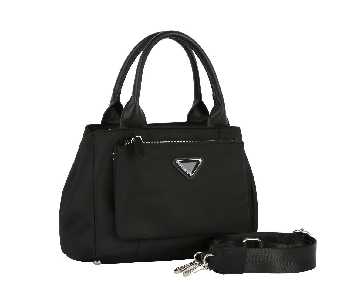 Wholesale Fashion Tessuto Tote with Detachable strap - Black image
