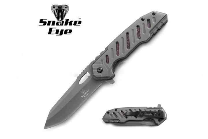 8.5'' Snake Eye Tactical Spring-Assisted Knife - Gray image