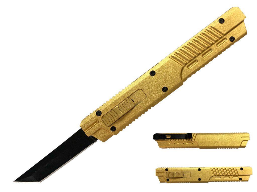 Gold 6.5" Anodized Aluminum Handle w/ 1 7/8" Black Blade image