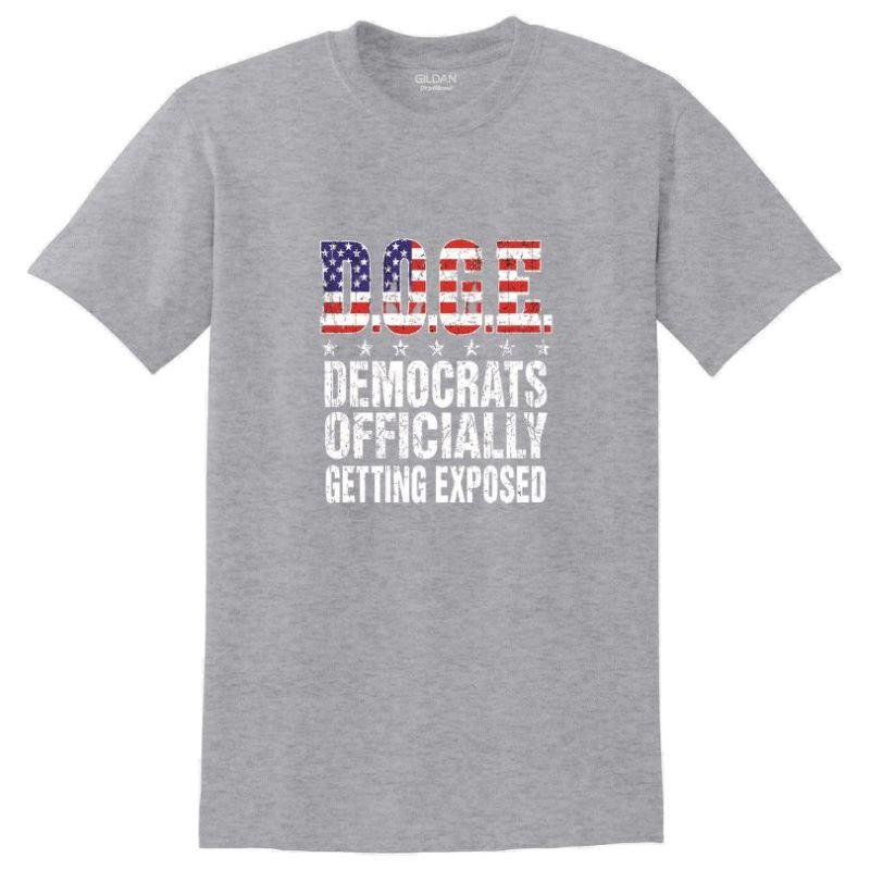 "DOGE - Democrats Officially Getting Exposed" T-Shirts - Sport Gray XXL image
