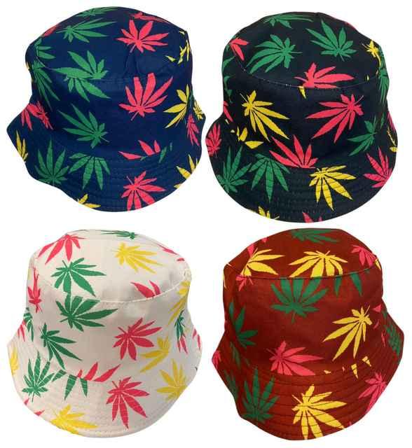 Marijuana Design Bucket Hats image
