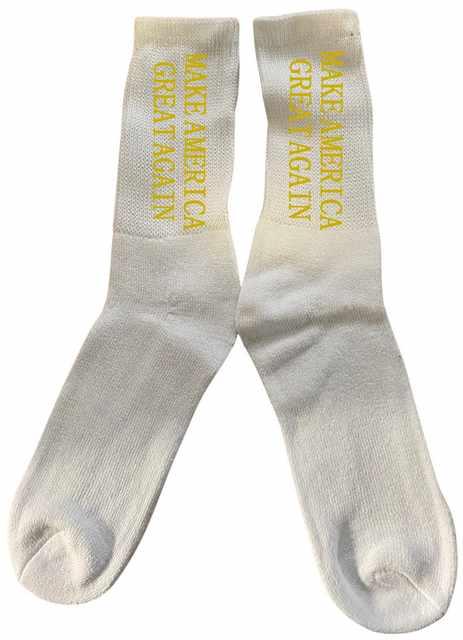 Trump "Make America Great Again" White Color Socks image