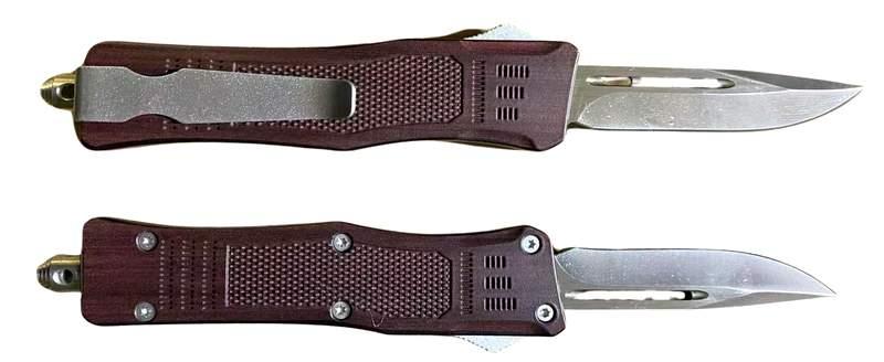 OTF Out The Front Folding Pocket Knife - Brown image