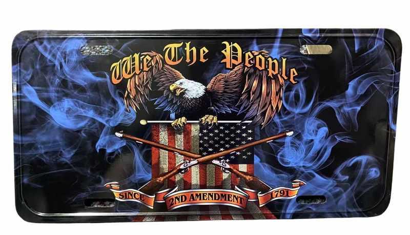 "We The People" USA Flag Eagle License Plates image