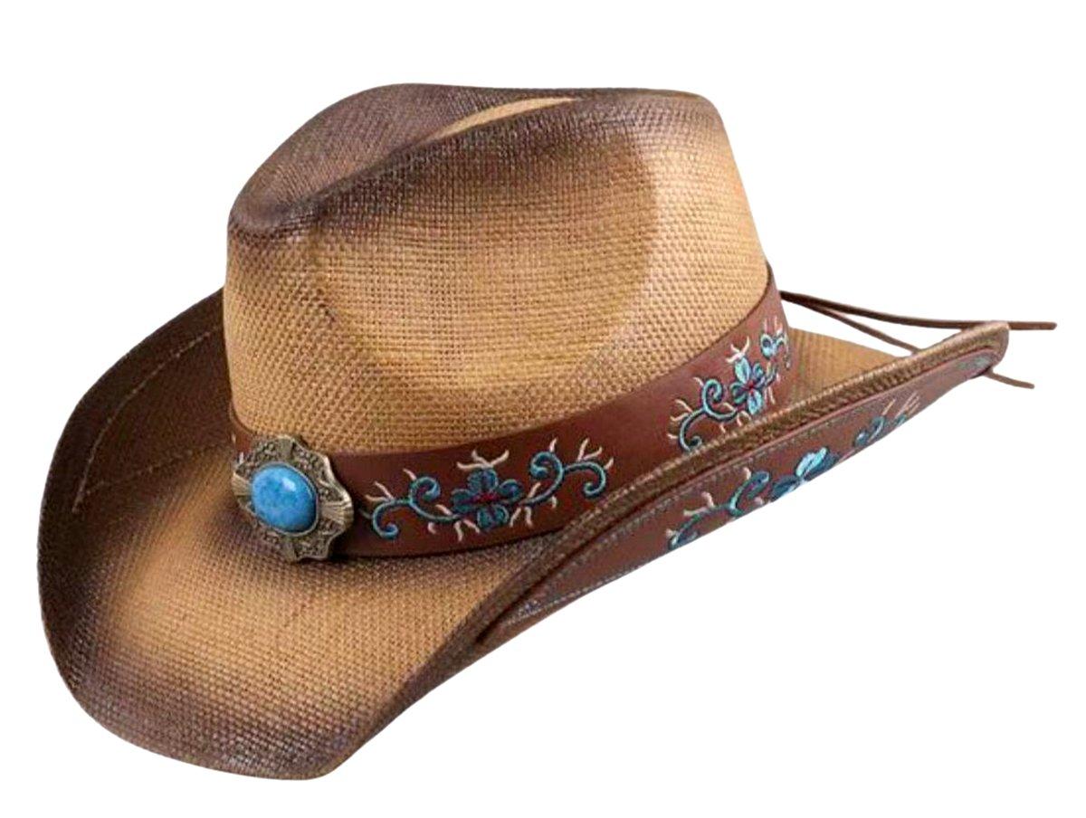 Classic Woven Cowboy Hats With Floral Pattern Band image