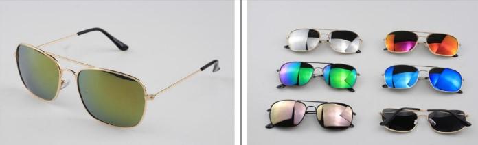 Unisex Multicolor Aviator Sunglasses - Assorted image