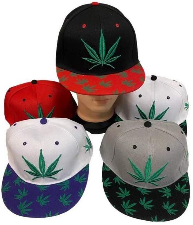 Marijuana Leaf Snapback Baseball Hats/Caps image